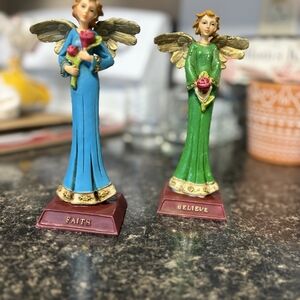 5/$25 Angel Figurines in Blue and Green